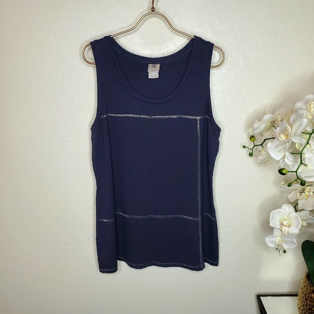 Natori Womens Navy Blue Sleeveless Basic Tank Top